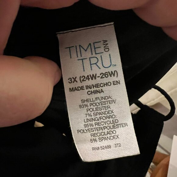 Size 3X(24/26W) - Time & Tru - Black Swim Bottoms - Picture 2 of 5